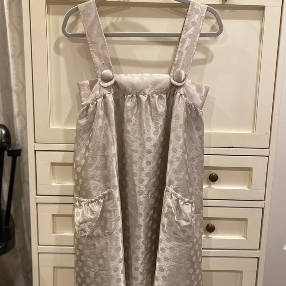 Silver Polka Dots Babydoll Dress - Picture 3 of 4